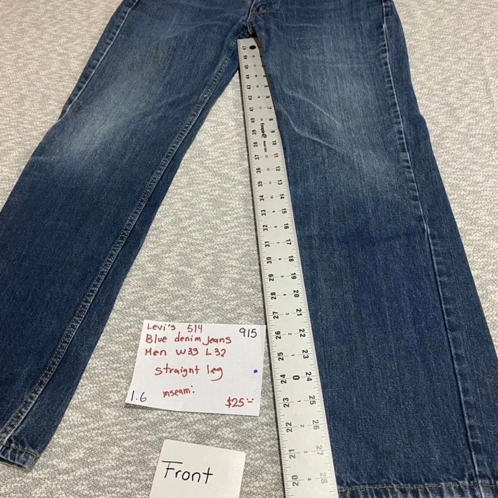 Levi's 514 blue denim jeans Size W33/ L32. SKU915